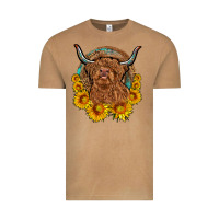 Vintage Camel cow sunflower leopard Vintage Tee - OliviaCreatesArt
