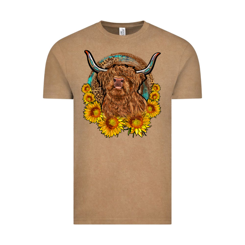 Cow Sunflower Leopard Vintage Tee by OliviaCreatesArt | Teevron