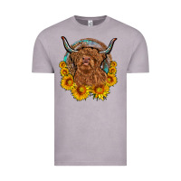 Vintage Zinc cow sunflower leopard Vintage Tee - OliviaCreatesArt