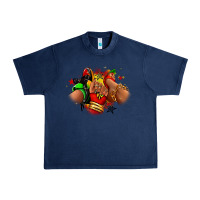 Navy Juneteenth sneaker and heel afro woman Urban Heavy Tee - RanaPortraitStore