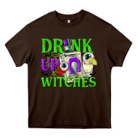 Chocolate Brown Drink Up Witches Heavy Core Tee - texasbilliewilder