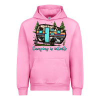 Fuchsia Pink camping is intents Urban Hoodie - JahusDesignShop