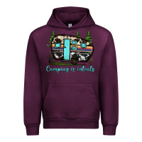 Mauve Wine camping is intents Urban Hoodie - JahusDesignShop
