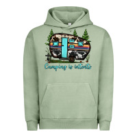 Pigment Oil Green camping is intents Urban Hoodie - JahusDesignShop