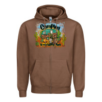 Chestnut camping is my happy place Zipper Hoodie - BarkalooDesign