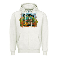 Oatmeal Heather camping is my happy place Zipper Hoodie - BarkalooDesign