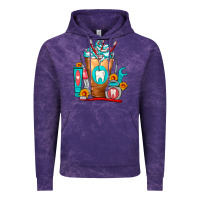 Cloud Purple Dentist Cold Drink Frappe Vintage Hoodie - FaDigitalArtStudio