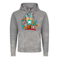 Cloud Rock Dentist Cold Drink Frappe Vintage Hoodie - FaDigitalArtStudio
