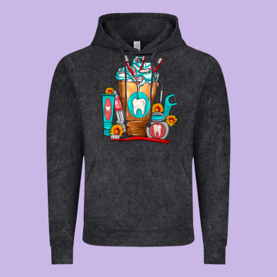 Dentist Cold Drink Frappe Vintage Hoodie Designed By Fadigitalartstudio