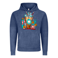 Vintage Denim Dentist Cold Drink Frappe Vintage Hoodie - FaDigitalArtStudio