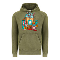Vintage Olive Dentist Cold Drink Frappe Vintage Hoodie - FaDigitalArtStudio