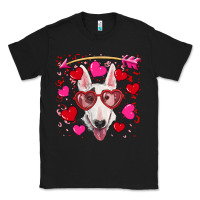 Black Valentine's day  bull terrier Classic Tee - RanaPortraitStore