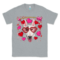 Heather Grey Valentine's day  bull terrier Classic Tee - RanaPortraitStore