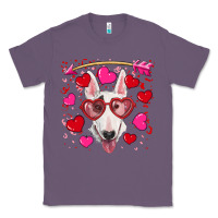 Lavender Valentine's day  bull terrier Classic Tee - RanaPortraitStore