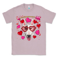 Lilac Valentine's day  bull terrier Classic Tee - RanaPortraitStore