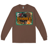 Chestnut thanksgiving turkey gobble with background Long Sleeve Tee - RanaPortraitStore