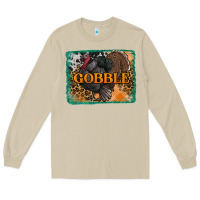 Mushroom thanksgiving turkey gobble with background Long Sleeve Tee - RanaPortraitStore