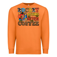 Carrot hockey begins after coffee ado Premium Sweatshirt - AdoDesignShop