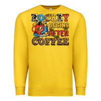 Lemon hockey begins after coffee ado Premium Sweatshirt - AdoDesignShop