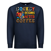 Navy hockey begins after coffee ado Premium Sweatshirt - AdoDesignShop