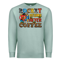 Seafoam hockey begins after coffee ado Premium Sweatshirt - AdoDesignShop