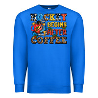 True Royal hockey begins after coffee ado Premium Sweatshirt - AdoDesignShop