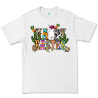 White Happy Easter with cowboy Easter Day Premium Tee - HowdyJamesFarm
