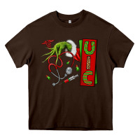 Chocolate Brown Christmas Character Heavy Core Tee - NancyCooperArtShop