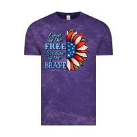 Cloud Purple Patriotic Sunflower Vintage Tee - Jasminsmagicworld