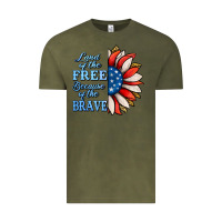 Vintage Olive Patriotic Sunflower Vintage Tee - Jasminsmagicworld