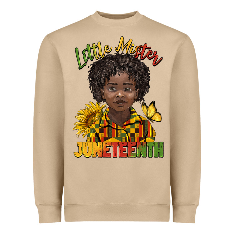 Little Mister Juneteenth Black Boy Heavyweight Sweatshirt by BarkalooDesign | Teevron