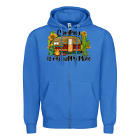 True Royal camping is my happy place caravan Zipper Hoodie - BarkalooDesign