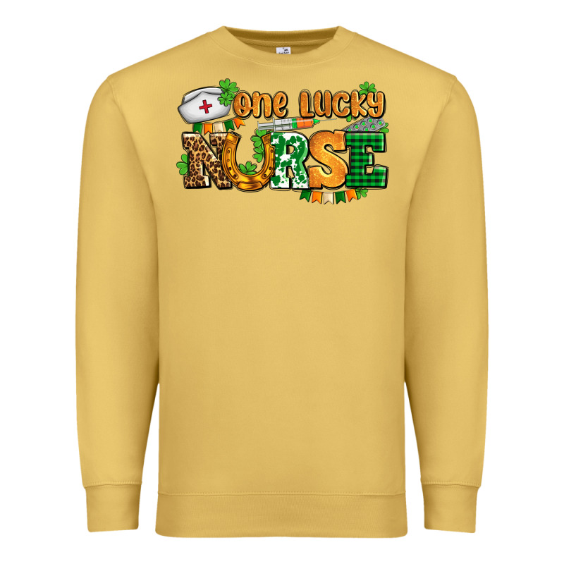 One Lucky Nurse Premium Sweatshirt by AdoDesignShop | Teevron
