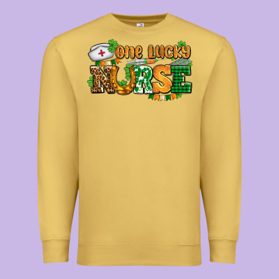 One Lucky Nurse Premium Sweatshirt Designed By Adodesignshop