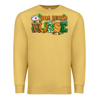 Antique Gold one lucky nurse Premium Sweatshirt - AdoDesignShop