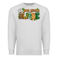 Dove Grey one lucky nurse Premium Sweatshirt - AdoDesignShop