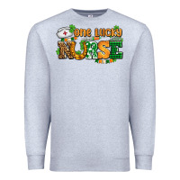Heather Grey one lucky nurse Premium Sweatshirt - AdoDesignShop