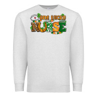 Oatmeal Heather one lucky nurse Premium Sweatshirt - AdoDesignShop