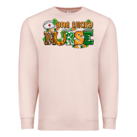 Pale Pink one lucky nurse Premium Sweatshirt - AdoDesignShop