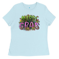 Baby Blue mardi gras Ladies Tee - CowGirlArtShop