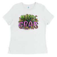 White mardi gras Ladies Tee - CowGirlArtShop