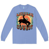 Colony Blue American cowboy Long Sleeve Tee - FaDigitalArtStudio