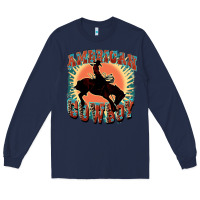 Navy American cowboy Long Sleeve Tee - FaDigitalArtStudio