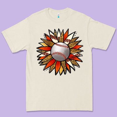 Baseball Sunflower Premium Tee Designed By Jasminsmagicworld