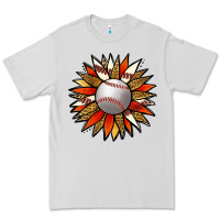Dove Grey Baseball Sunflower Premium Tee - Jasminsmagicworld