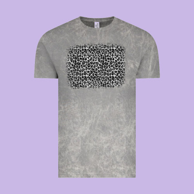 Grey Leopard Background Vintage Tee Designed By Oliviacreatesart