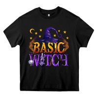 Black Basic Witch Heavy Core Tee - texasbilliewilder