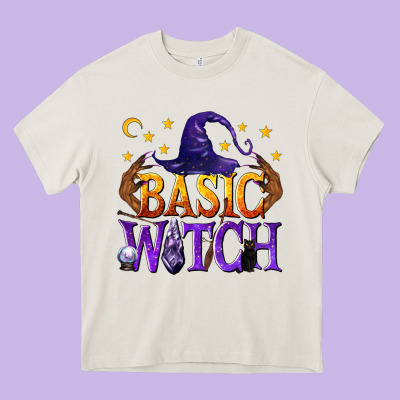 Basic Witch Heavy Core Tee Designed By Texasbilliewilder