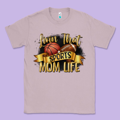 Livin That Sports Mom Life Classic Tee Designed By Cowgirlartshop