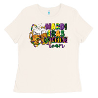 Bone mardi gras drinking team 12 inches 300 dpi Ladies Tee - CowGirlArtShop